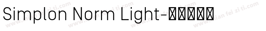 Simplon Norm Light字体转换